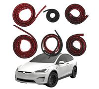 QIUYU2024 Car Door Soundproof Seal Kit for Tesla Model X 2020-2025, Rubber Weather Draft Seal Strip Wind Noise Reduction Kit for Car Window and Door, Trunk Edge, Engine Cover