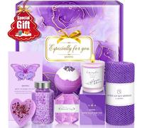 Qivatex Gifts for Women, Valentines Gifts for Her, Mum, Daughter, Wife, Girlfriend for Valentines, Mothers Day, Birthday Gifts- Lavender Bath Bombs Pamper Gifts for Women