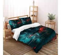 QIVELDE Dragon Eyes Bedding Set Digital Printe Animal Theme Wildlife Duvet Cover Set Microfiber Quilt Cover Suitable for Family,couple,children Pillowcase Super King（260x220cm）