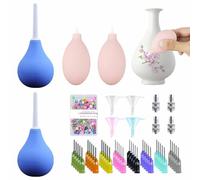 Qivine 152 Pcs Pottery Tools Supplies Ceramic Precision Applicator Tool Set Slide Trailer Bottles for Potter, Precision Tips Applicator for Glazing, Painting and Bonding of Ceramics