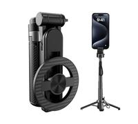 Qivine 4-in-1 Selfie Stick, Extendable 360° Rotatable Phone Tripod with Detachable Bluetooth Remote for iPhone & Android, Magnetic Phone Tripod Stand for Video Recording & Vlogging & Travel