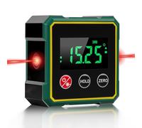 Qivine Black Digital Angle Finder, LCD Display 4-Side Magnetic Digital Spirit Level Angle Gauge for Woodworking, Decoration, Construction & DIY Tools