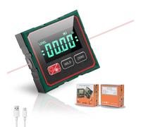 Qivine Digital Angle Finder with Laser, Digital Spirit Level Laser with LCD Display 4-Side Magnetic Digital Angle Gauge for Woodworking, Construction, Decoration, DIY Tool