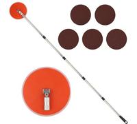 Qivine Drywall Pole Sander for Wall Cleaning & Polishing, 2m 9in Wall Sander with Pole, 360° Rotation Sanding Pole for Walls & Ceilings, Includes 5pcs Sanding Sheets (100, 120, 150, 180, 240 Grit)