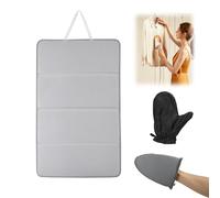 Qivine Foldable Ironing Mat, Hanging Mini Ironing Board for Travel, Compact & Portable, for Steam Pressing on Tabletop, Bed, Hanging, 68 x 41cm (Ironing Board)