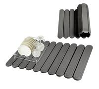 Qivine Foldable Quick Dry Stone Drying Mat, 59X39cm Mat for Kitchen Counter, Trimmable Non-Slip Pad Diatomaceous Draining Mat for Kitchen Dishes Cups Bathroom (Dark Grey)