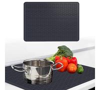 Qivine Induction Hob Protector Mat, 76 * 53cm Silicone Stove Top Covers, Heat Resistant Hob Covers for Electric Cookers, Waterproof Flat Oven Mat for Electric Stove Glass Top
