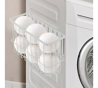 Qivine Magnetic Metal Basket Organizer, Dryer Ball Holder Versatile Storage, Magnetic Dryer Ball Organizer, Easy Attach to Refrigerator or Any Magnetic Surface(No Balls)