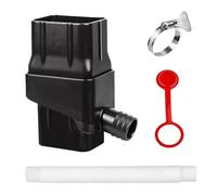 Qivine Rainwater Diverter Kit, Water Butts & Barrels, Rainwater Collector Water Tank, Rain Water Collectors Fits 2'' x 3'' Standard Gutter Downspout