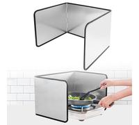 Qivine Stove Splatter Guard for Cooking Kitchen, Anti Splatter Shield Guard Folding Cooker Side Fat Oil Splash Guard, Splash Back Splatter Screen Protector for Frying Pan Hob (S (96 x 30cm))