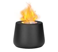 Qivine Tabletop Fireplace, Ceramic Bioethanol Warmer Mini Round Fire Pit Portable Table Top Heaters Burner for Indoor and Outdoor, Small Smokeless Stove for Balcony, Garden, Camping