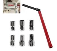 Qivine Tap Spanner for Tight Space with 6pcs Hexagon Nut 8-14mm, Multifunctional Tap Wrench Faucet Installation Sink Tap Spanner, Monoblock Tap Spanner Set for Kitchen Bathroom Sink Repair