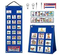 Qivine Visual Timetable for Autistic Children, Weekly Behaviour Charts for Kids with 70 Pcs Cards, Now and Next Board Autism Daily Routine Aids Tool for Kids, ADHD Chart Aid for Home School