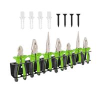 Qivine Wall Mount Tool Storage Rack, Metal Screwdriver Spanner Organiser, Heavy Duty Wall Mount Tool Rack, Socket Organiser Spanner Holder Hand Tool Holder for Garage Storage Pliers (14 Holes)