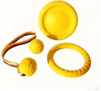 QIVRQZVUQ Natural and Durable dog frisbee toy - Ultra Bounce ball with Anti-skid Surface, Bright Colors for High Visibility, Floatable Design for Safety, Easy to Clean puppy chew toys