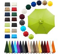 Qivstxug 2.0m 2.7m 3.0m 3.5m 4.0m Replacement Parasol Canopy 6 Ribs/8 Ribs Outdoor Patio Sunshade Parasol Replacement Canopy Waterproof for Garden Umbrella Cover for Beach Pool Grass Green