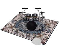Qivstxug Drum Carpet, Drum Rug Drum Mat Soundproof Mat, E-drum Rug Non Slip Drum Blanket, Drum Accessories for Electric Drums Jazz Drum Set, Soundproof Rug for Piano Guitar Record Room 160 x 150 cm