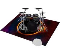 Qivstxug Drum Carpet Rug Non-Slip, Drum Rug Drum Mat, Soundproof Mat, Drumming Drum Rug, Professional Rectangle Electronic Jazz Drum Kit For Bass Drum Snare Musical Instrument Mat 180 x 160 cm