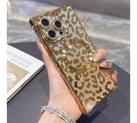 QIWEIQING for iPhone 16 Pro Max Magnetic Glitter Case, Cute Full Protection Slim Shockproof Anti-Scratch Bling Sparkly Case with Camera Lens Protector Cover for iPhone 16 Pro Max. Gold BW