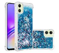 QIWEIQING for Samsung Galaxy A56 Case, Liquid Glitter Case Air-Cushion Drop Resistant Bling Shiny Sparkle Flowing Anti-Fingerprint Soft TPU Bumper Cover for Samsung Galaxy A56. Blue YBL