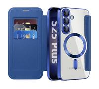 QIWEIQING Magnetic Case for Samsung Galaxy S26 Pro Case Silicone [Compatible with MagSafe] Wireless Charging Built-in Stand Durable Protection Thin Cover for Samsung Galaxy S26 / S26 Pro. Blue JDC