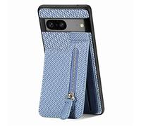 QIWEIQING Wallet Case for Google Pixel 9 5G, Slim PU Leather Case with Card Holders Kickstand Double Magnetic Clasp Skin Feel Shockproof Flip Folio Cover for Google Pixel 9 Pro.Blue SDK