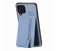 QIWEIQING Wallet Case for Samsung Galaxy A32 5G, Slim PU Leather Case with Card Holders Kickstand Double Magnetic Clasp Skin Feel Shockproof Flip Folio Cover for Samsung A32 5G.Blue SDK