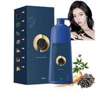 Qiweitang Hair Dye, Caviar Hair Colour Cream, Zhihuashi Caviar Protein Hair Dye, Bubble Plant Hair Dye, Protein Color Protecting Hair Dyeing Cream, Covers Gray Hair, Natural Fruit Dye (Black)
