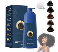 Qiweitang Hair Dye Shampoo, Qiweitang Hair Color Shampoo, Zhihuashi Caviar Protein Hairs Dye, Natural Plant-Based Hairs Coloring Cream - Mild Formula Long-Lasting Color (Tan brown)