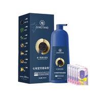 Qiweitang Hair Dye Shampoo, Zhihuashi Caviar Protein Hair Dye, Zhihuashi Herbal Shampoo, Plant-Based Hairs Coloring Cream - Mild Formula Long Lasting, Natural Plant Hairs Dy-e (Coffee brown)