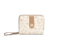 Qiwenr Leather Wallet, PU Small Purses for Women, PU Leather Wallet for Women Leaf Pendant Zipper Coin Purse with Multiple Card Slots and Roomy Compartment, Easy to Store, as a Gift
