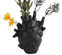 Qiwieod Anatomical Heart Vase, Anatomical Flower Pot, Anatomy Decorative Vase Made of Resin, Heart-Shaped Table Decorations, Resin Desktop Ornaments, Modern Home