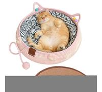 Qiwieod Cat Beds for Cats, Funny Design with Cushion, Small Kitten Bed & Accessories for Small Pets, for Sleeping, Play, Interaction, Calming, All Season, Living Room, Balcony
