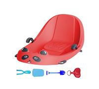 Qiwieod Children's Sledge, Winter Sports with Backrest, Children's Outdoor Sledge with Brake, for Children and in Cold Weather on Snow-Covered Hills in the Park in the Garden and On