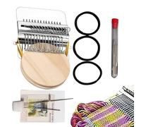 Qiwieod Darning Loom, Wood Weaving Repair Quick Complete Set Weave Patch Darning Tool Web Set for Clothing Fabrics Jeans Women Mothers for Repairing Weaving Knitting and