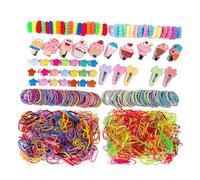 Qiwieod Hair Scrunchie and Clip Set, Hair Accessories Set, Elastic Ponytail Holder, Snap Hair Clips, Hair Ties, Hair Scrunchies, Hair Band Set, Hair Clip Scrunchie Set