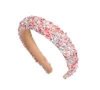Qiwieod Jewel Headband, Jewelled Headbands for Women, Bling Wide Headband, Costume Accessories for Women and Girls, Fashionable Headpiece, Rhinestone Headband for Daily Use