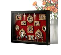 Qiwieod Museums Showcase Craft Set, Mini Figure, DIY Decoration, Miniature Exhibition Display Case Decoration, for Wedding, Birthday, Holiday, Apartment, Farmhouse, Hotel, Dorm, Living Room, Bedroom