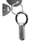 Qiwieod Small Metal Pill Case Portable Pill Storage Box - Portable Titanium Pill Box Waterproof Pill Case - Rustproof Pill Keychain Pill Holder for