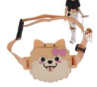 Qiwieod Snack Bag for Dogs, Silicone Magnetic Closure and Adjustable Strap, Cat Treat Trainer Bag, for Daily Walk, Training, Food Storage and Reinforcement Aid