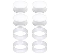 Qiwnswoy 4G Gauges for Ear Stretching Kit Silicone Double Flared Soft Tunnels Plugs 5MM Ear Expander Gauges Stretcher Flesh Earrings Body Piercing Jewelry for Women Men White