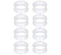 Qiwnswoy 5/8 Inch Gauges for Ear Thin Silicone Double Flared Flexible Tunnels Plugs 16MM Earring Expander Hollow Gauges Stretcher Body Piercing Jewelry for Women Men White