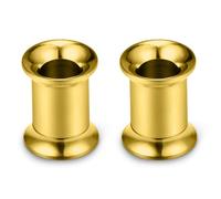 Qiwnswoy Astm F136 Titanium Double Flared Tunnel Plugs Gauges Earring Expander Stretcher Screw Fit Ear Gauges Ear Tunnels For Ears 10G 8G 6G 4G 2G 0G 00G Plug Earrings Body Piercing Jewelry For Women