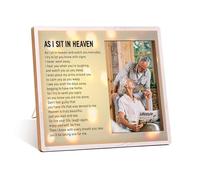 Qiwog Memorial Photo Frame - As I Sit In Heaven Sympathy Condolence Gift Picture Frame - Bereavement Gifts For Loss Of Loved One - In Loving Memory Photo Frame Gifts -B21
