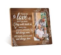 Qiwog Memorial Photo Frame - Those We Love Don't Go Away Sympathy Condolence Gift - Butterfly Bereavement for Loss of Loved One - In Loving Memory Picture Frame -B14
