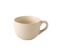 QIXCOZTI Large Ceramic Breakfast Mug Simple Texture Solid Color Cup Ideal for Women Coffee Tea Morning Drinks（Custard Yellow）