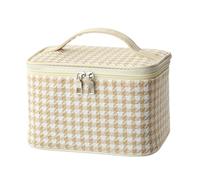 QIXCOZTI Portable Travel Toiletry kilobird Bag Men and Women Waterproof Travel Plaid Cosmetic Bag Bathroom Storage Bag Storage Bag for Brushes Set,Full-Sized Shampoo,Toiletries,Accessories, yellow