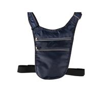 QIXCOZTI Travel Money Belt RFID Blocking Body Contoured Slim Anti Theft Passport Holder Unisex Adjustable Waist Wallet with Secure Zipper, dark blue