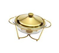 QIXCXAZ Buffet Warmers Sets Combining Class Alongside, Gold, 20.3x 32.8cm