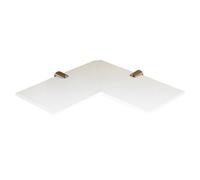 QIXCXAZ Floating Corner Shelf Bathroom Easy Installation Modern Acrylic Shelf Unique Wall Space Solutions Bathroom Spacesaver Wall Floating Corner White